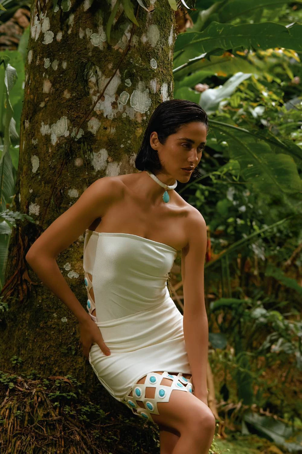 SKIRT MINI COSTA ESMERALDA MARFIM