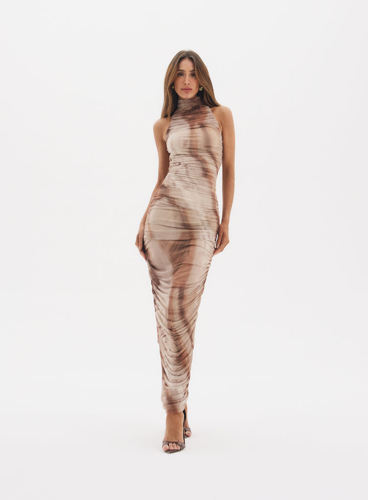 Sabrina estampo dress