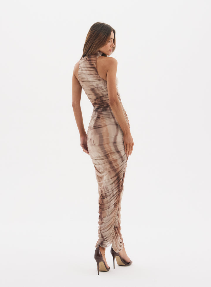 Sabrina estampo dress