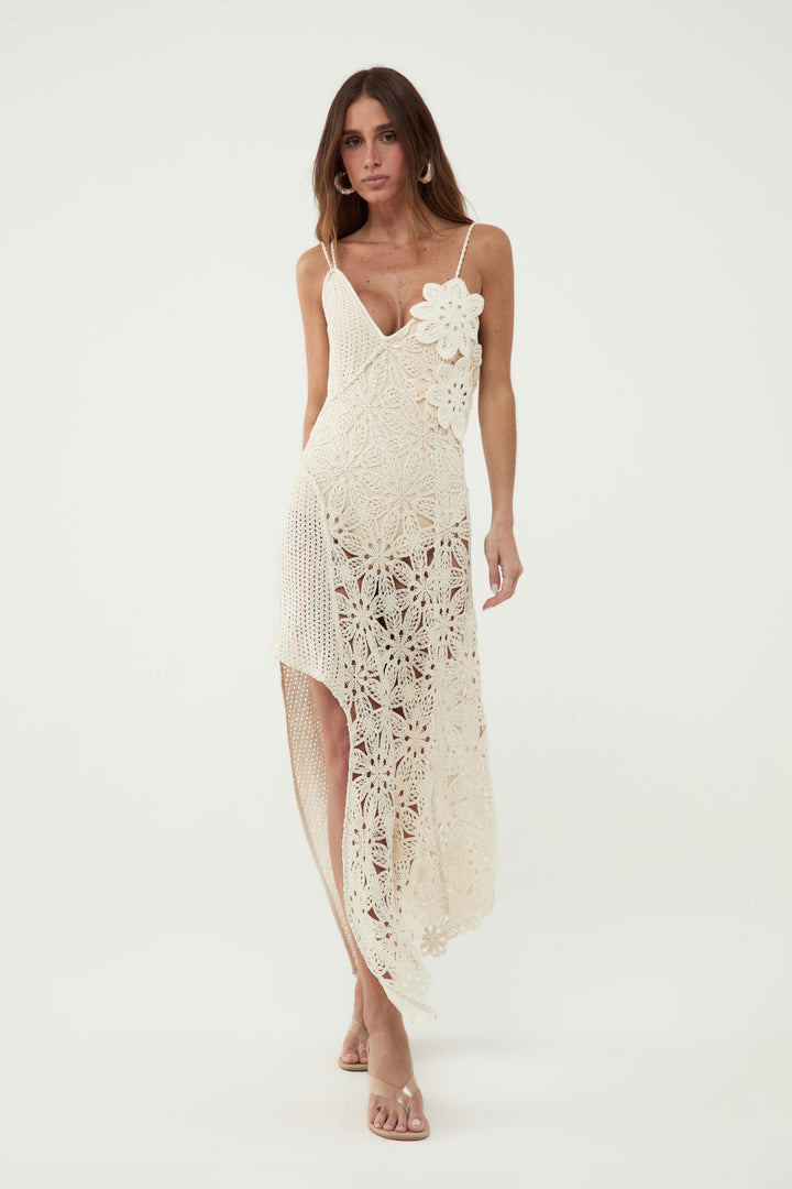 VESTIDO MIDI GRETA ASIMETRICO