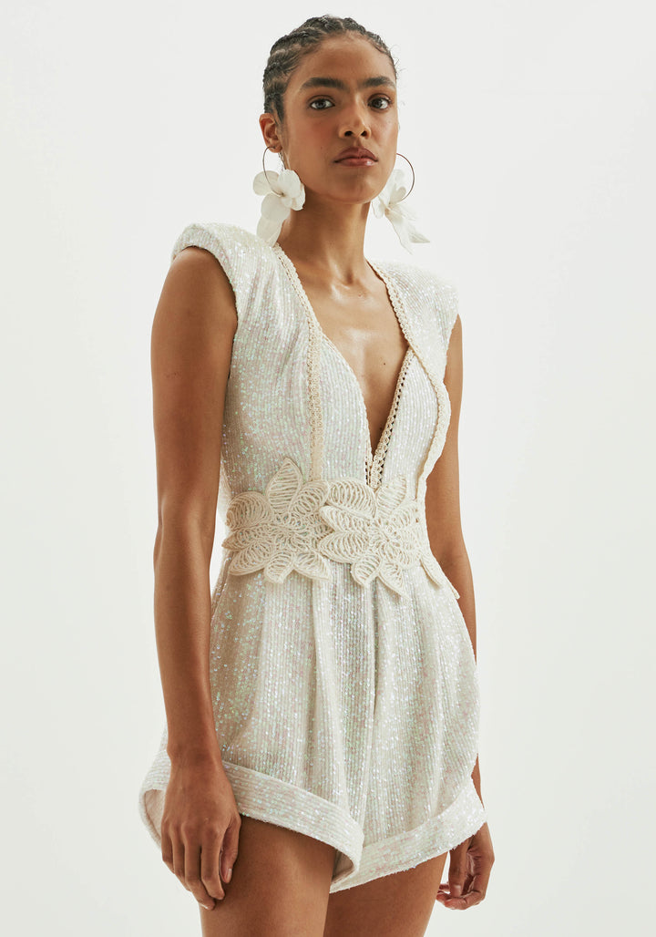 WAVERLY SEQUIN ROMPER