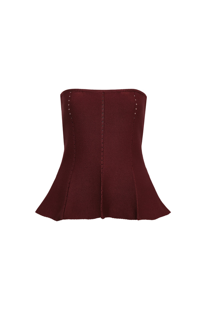 COQUETA TOP BURGUNDY
