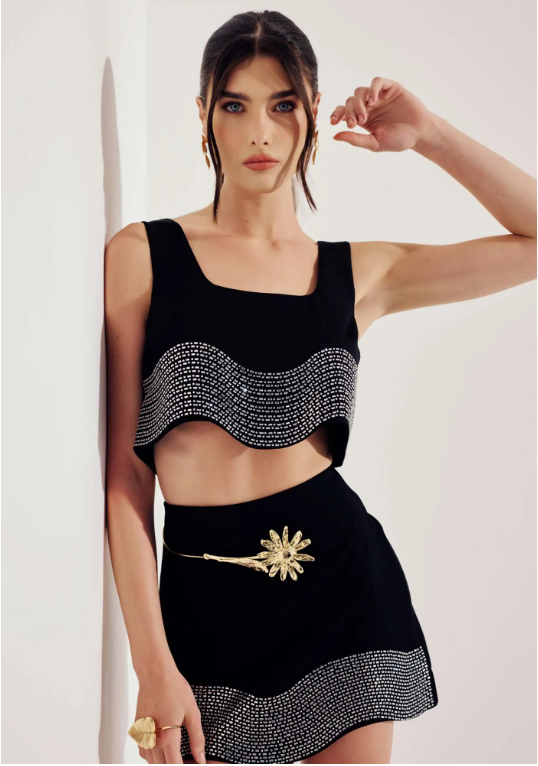 BRILOS CROPPED BLACK SET