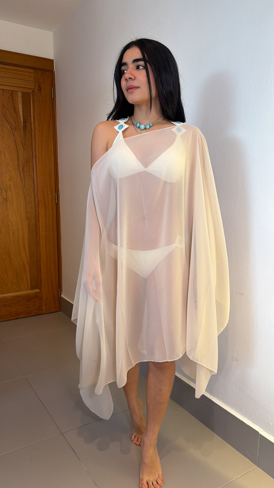 BIKINI COSTA ESMERALDA OFF WHITE CORTININHA