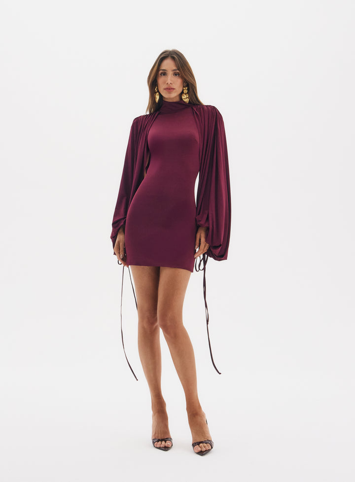 Nina Burgundy dress