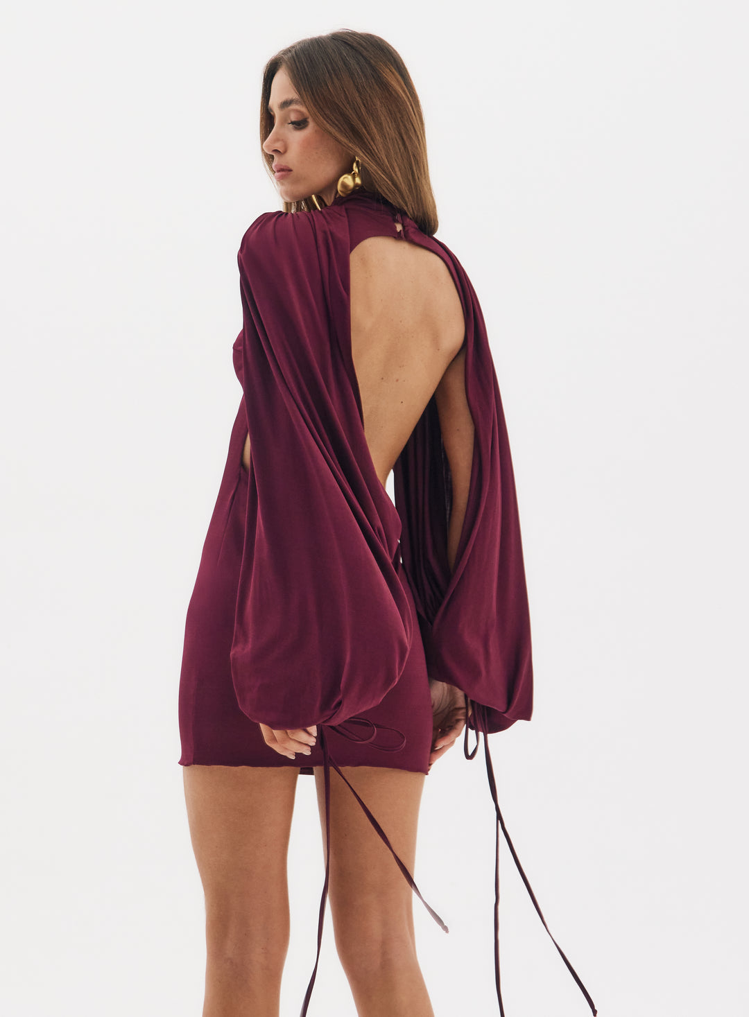 Nina Burgundy dress