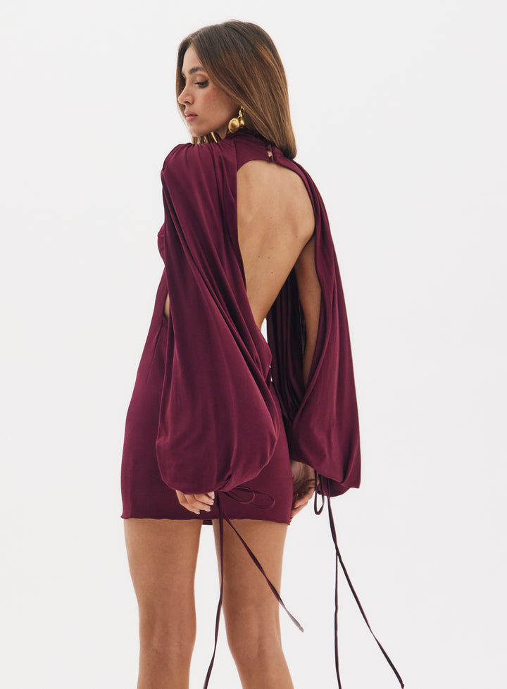 Nina Burgundy dress