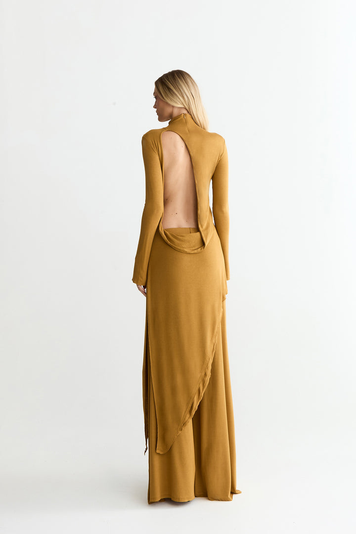 MICAELA GOLDEN BLOUSE AND PANTS SET