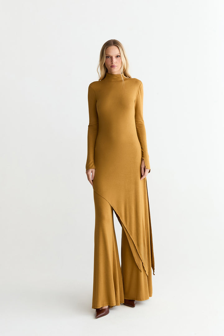 MICAELA GOLDEN BLOUSE AND PANTS SET