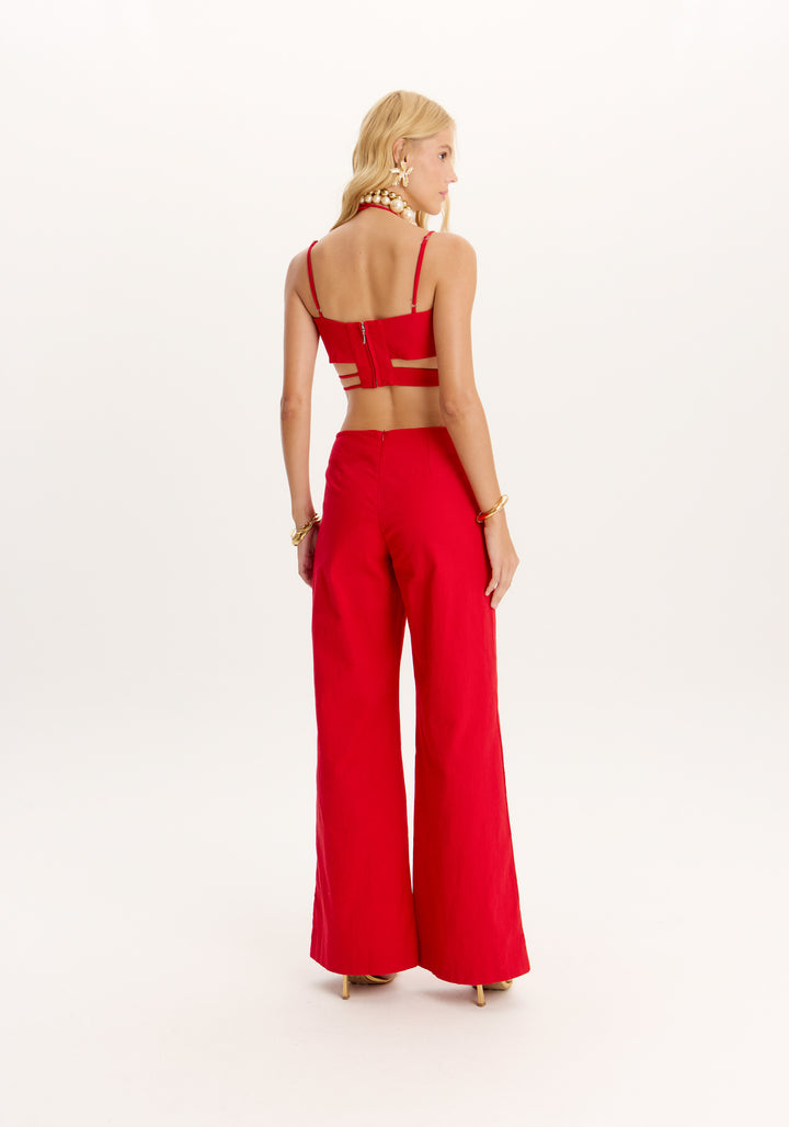 CERISE ENTERIZO CON CUT OUT