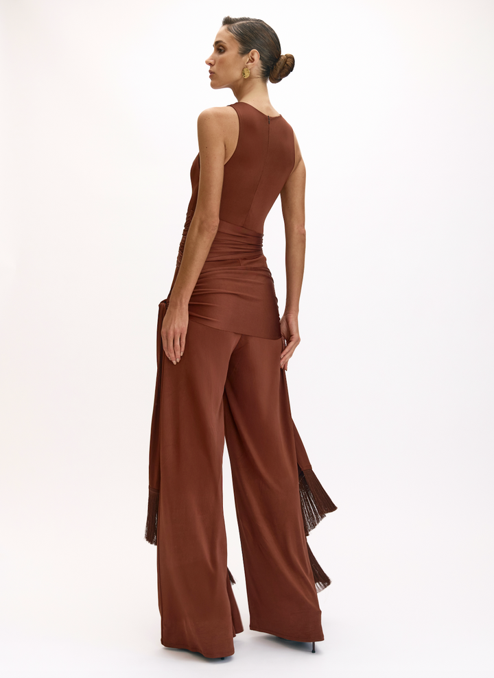 BEATEN FRINGE JUMPSUIT