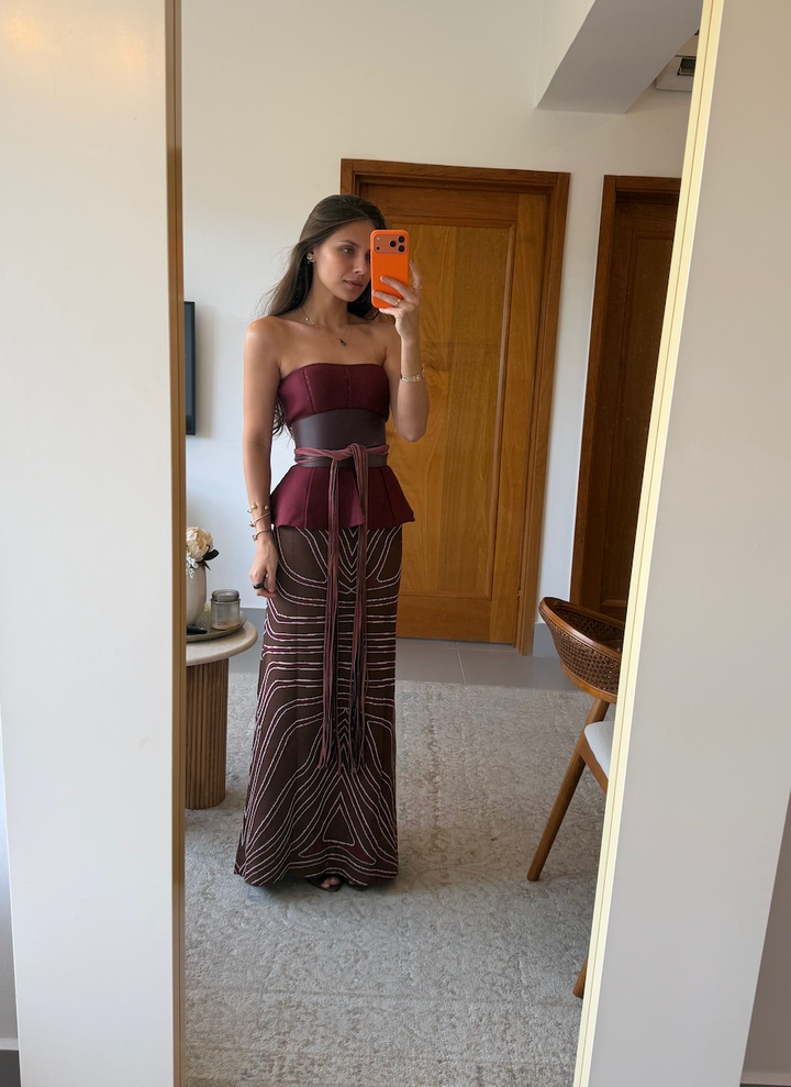 COQUETA TOP BURGUNDY
